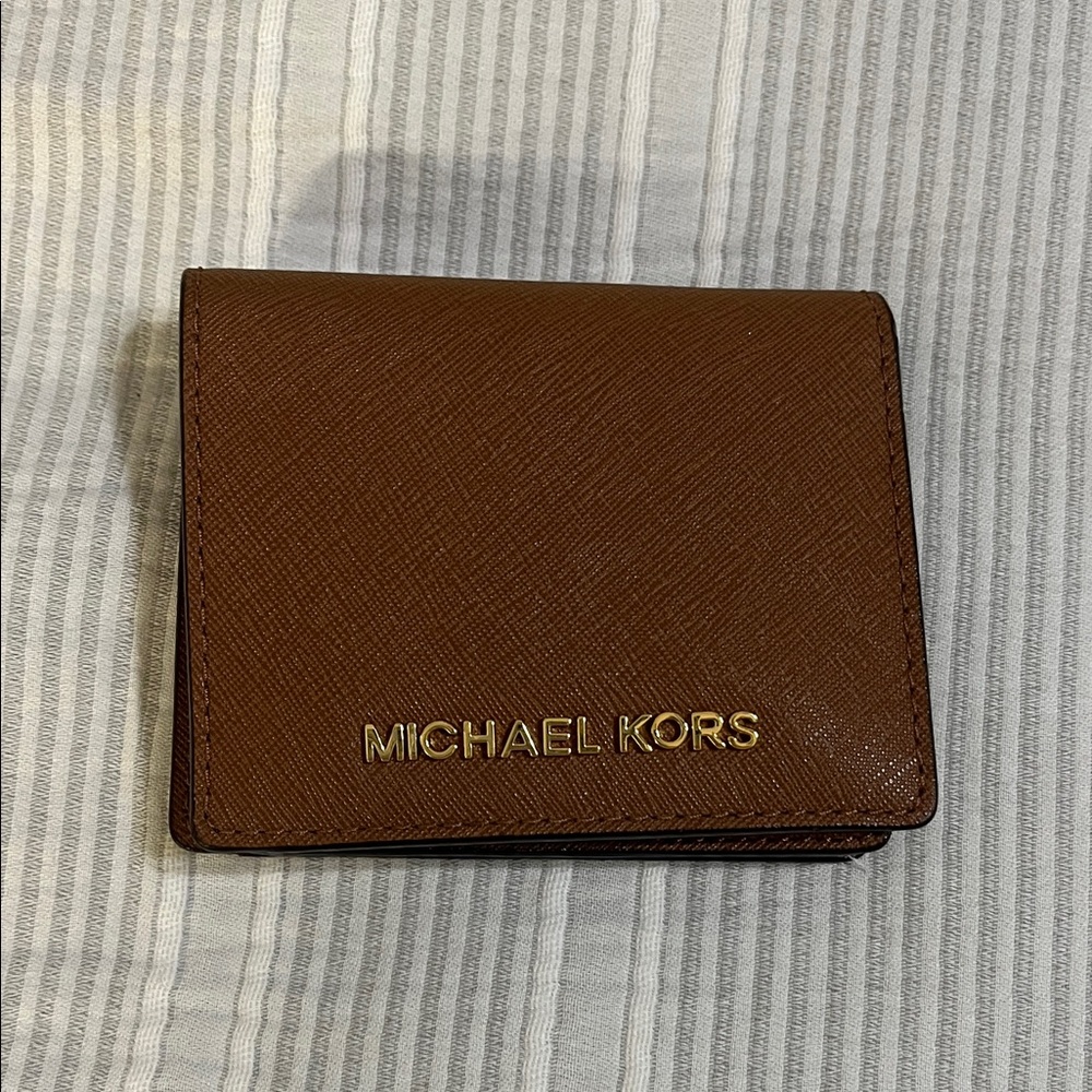 Michael Kors Tan Leather Card Holder
